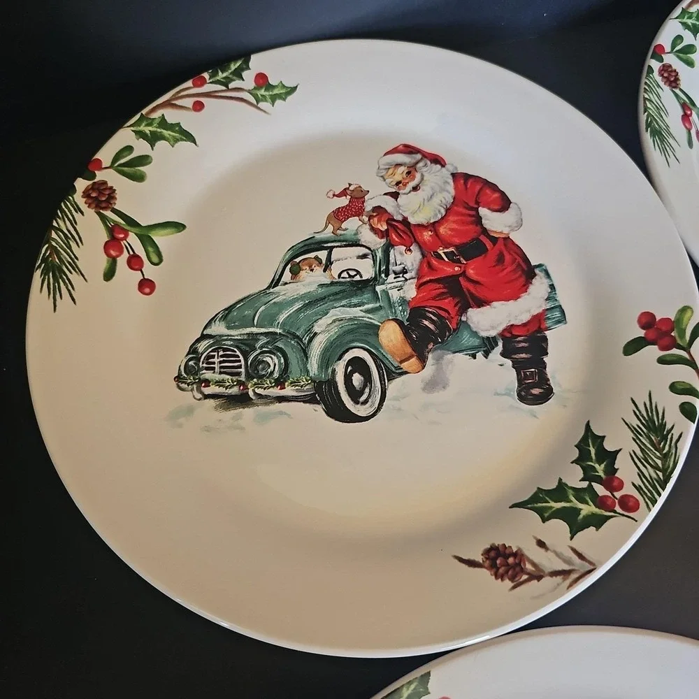 4 Assorted Pier 1 Winter Wonders Ironstone 8 3/4